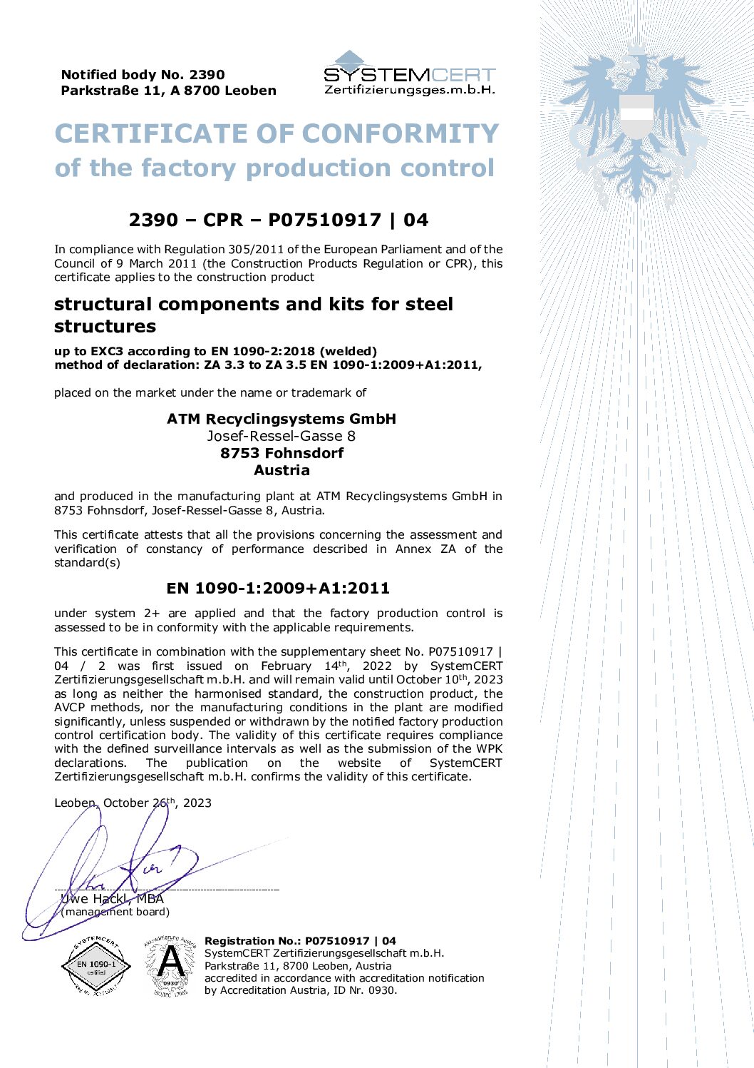 ATM - Certificate 1090 | 2023